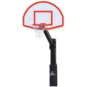 Jaypro The Church Yard Basketball System (4" Sq. Pole) 54" Aluminum Fan Backboard