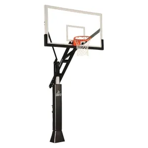 Jaypro Titan Basketball System Adjustable Series 6 in.x 6 in. Pole with 4 ft. Offset 72 in. Backboard CV664A