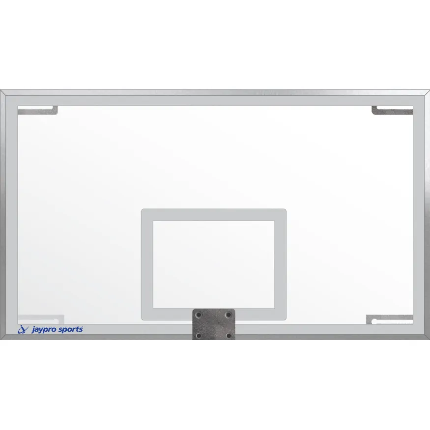 Jaypro Wall-Mounted Basketball Backstop Stationary Glass Backboard