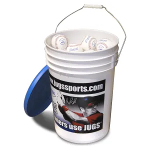 JUGS Bucket of Pearl Pitching Machine Baseballs (4 Dozen) B5210