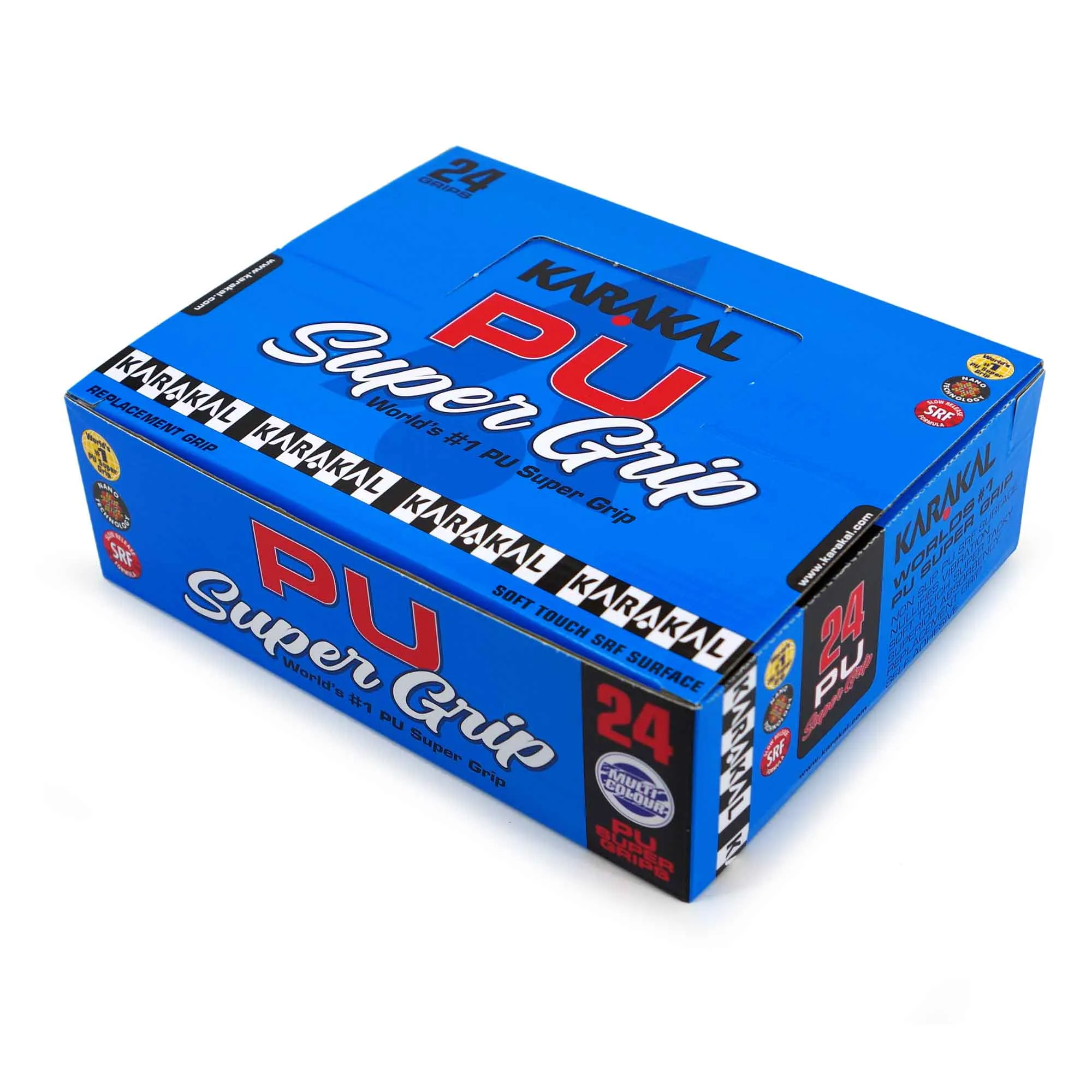 Karakal Multi Colour PU Super Replacement Grip - 24 pack