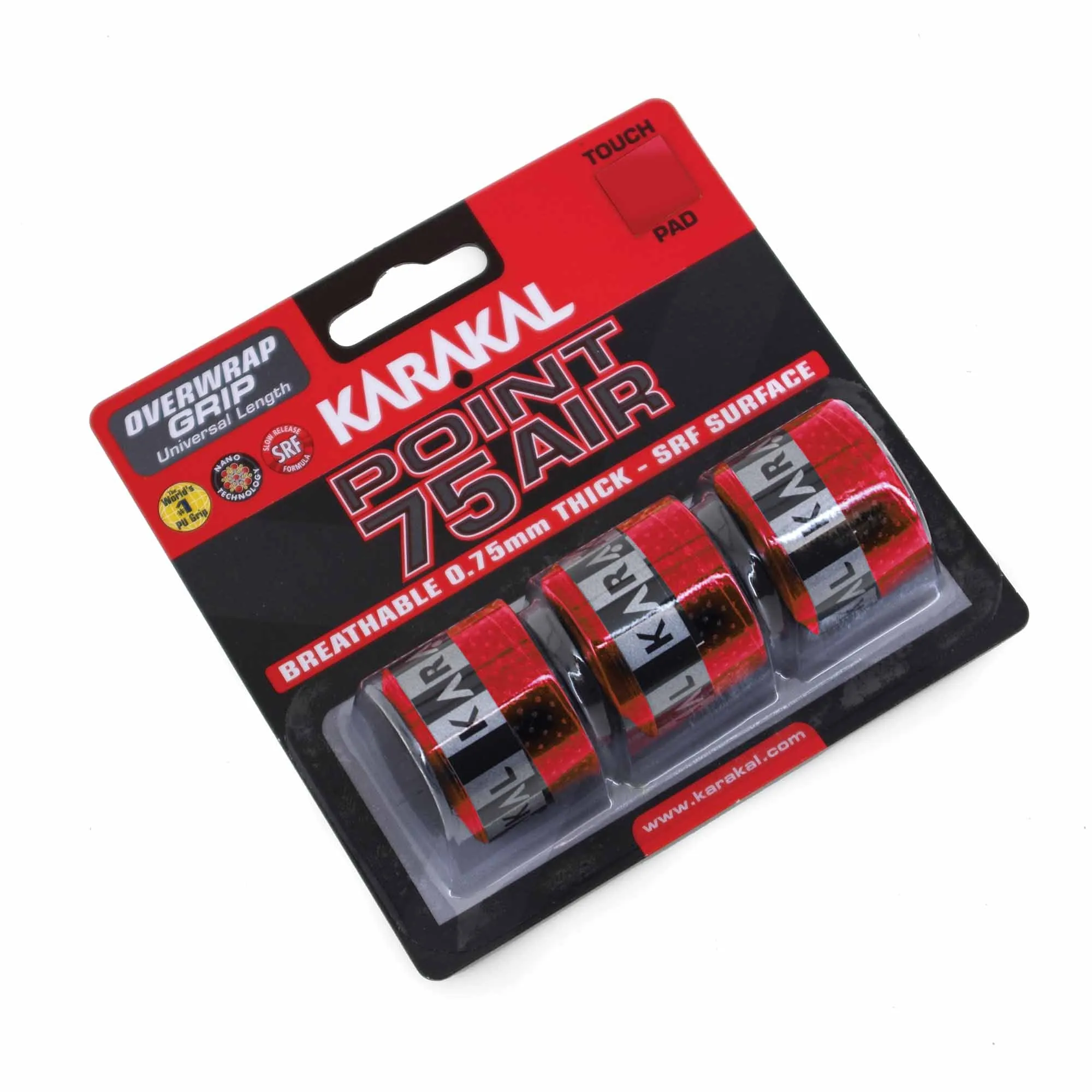 Karakal Point 75 Air Overwrap Grip - Pack of 3