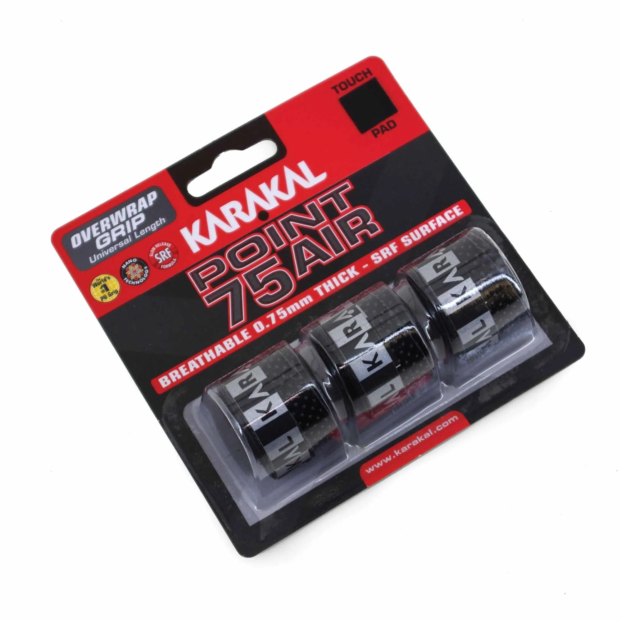Karakal Point 75 Air Overwrap Grip - Pack of 3