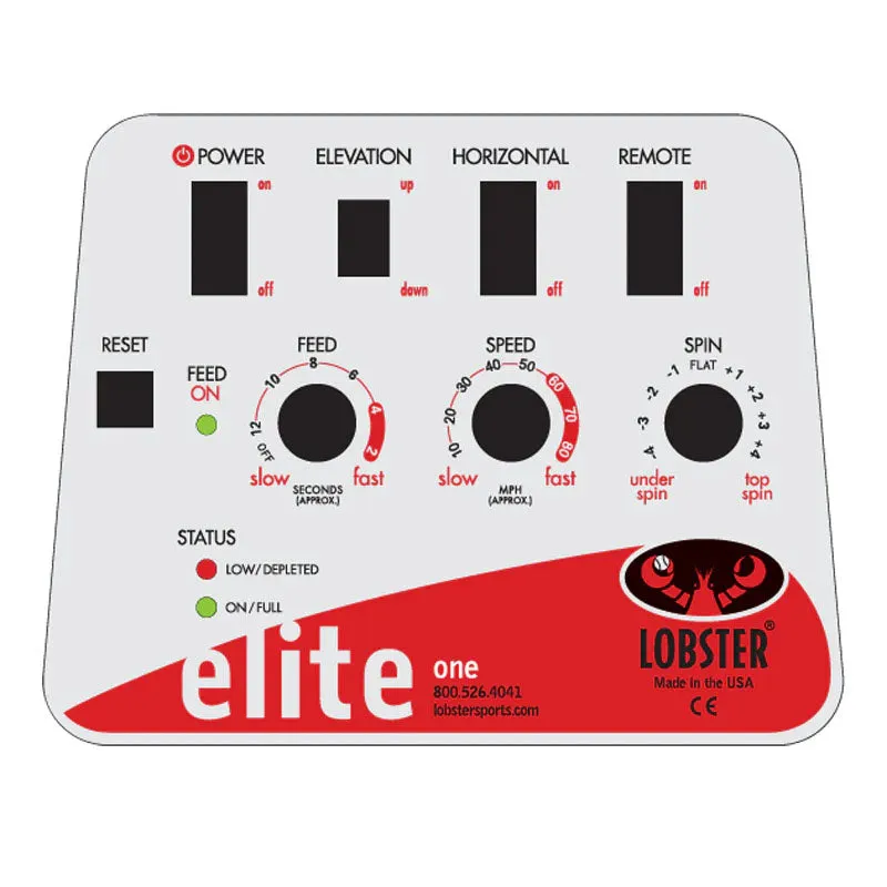 Lobster Elite 1 Tennis Ball Machine - Remote Control