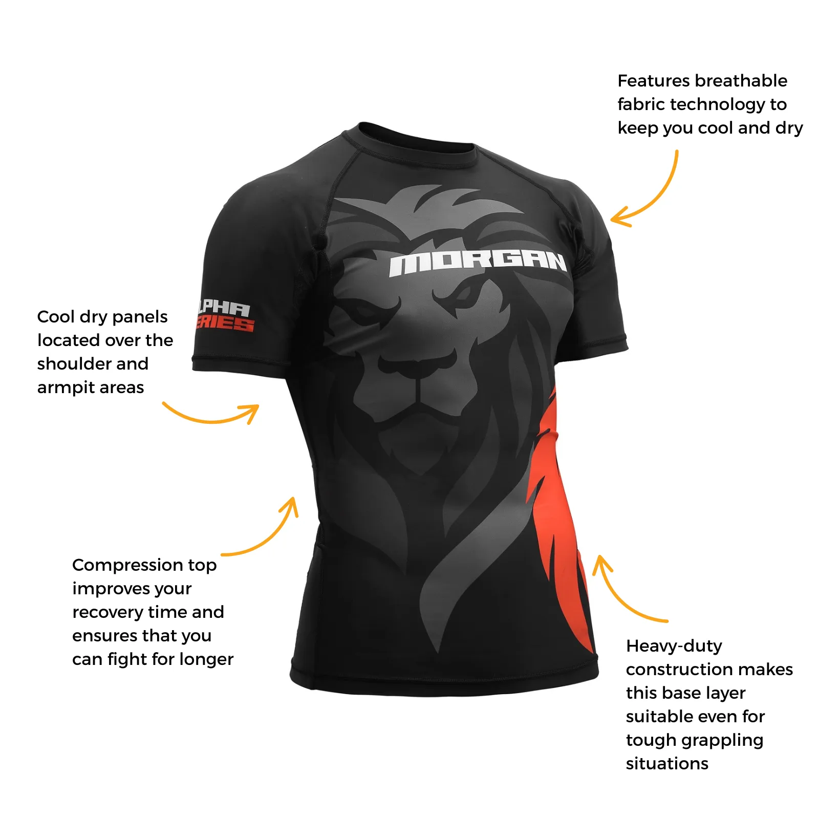 Morgan Alpha Series Short Sleeve Rash Guard