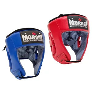 Morgan V2 Platinum Open Face Leather Head Guard