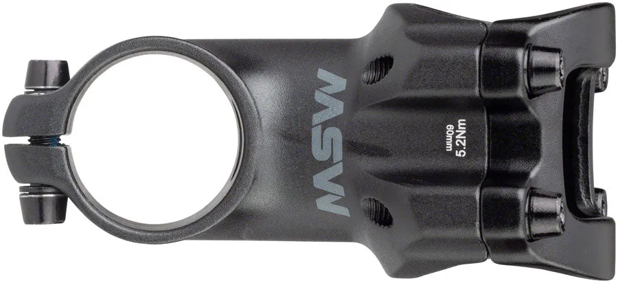 MSW 17 Stem - 60mm 31.8 Clamp  /-17 1 1/8" Aluminum Black