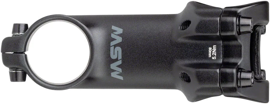 MSW 17 Stem - 80mm 31.8 Clamp  /-17 1 1/8" Aluminum Black