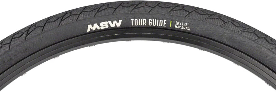 MSW Tour Guide Tire - 26 x 1.75 Black Rigid Wire Bead 33tpi