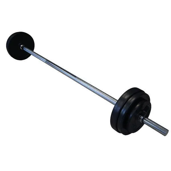 Muscle Motion 7ft Rubber Standard Barbell Package Set