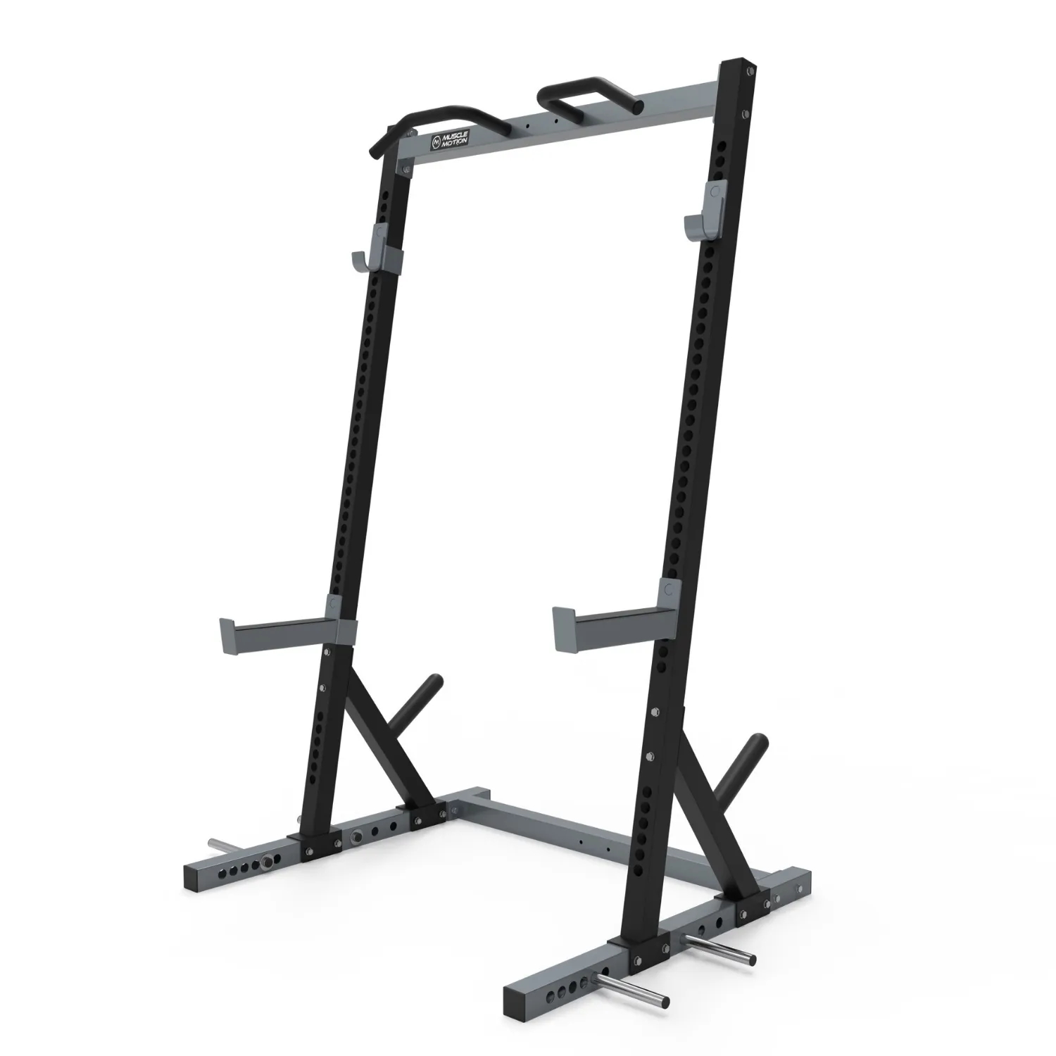 Muscle Motion Half Rack, Bench, Olympic Bar and Weights (Package Price)