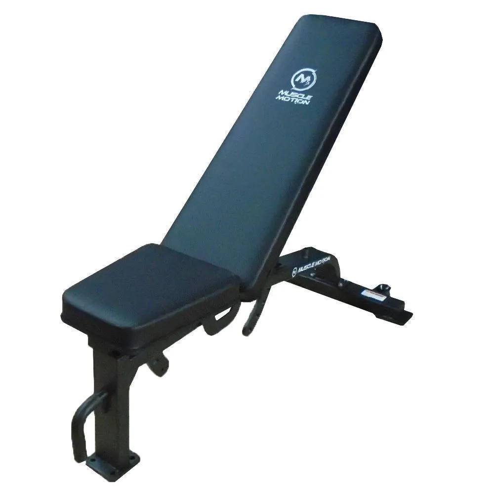 Muscle Motion Package Deal - HR1001 Half Rack & High Low Pulley, Adjustable Bench, Olympic Bar and 105kg Olympic Weights