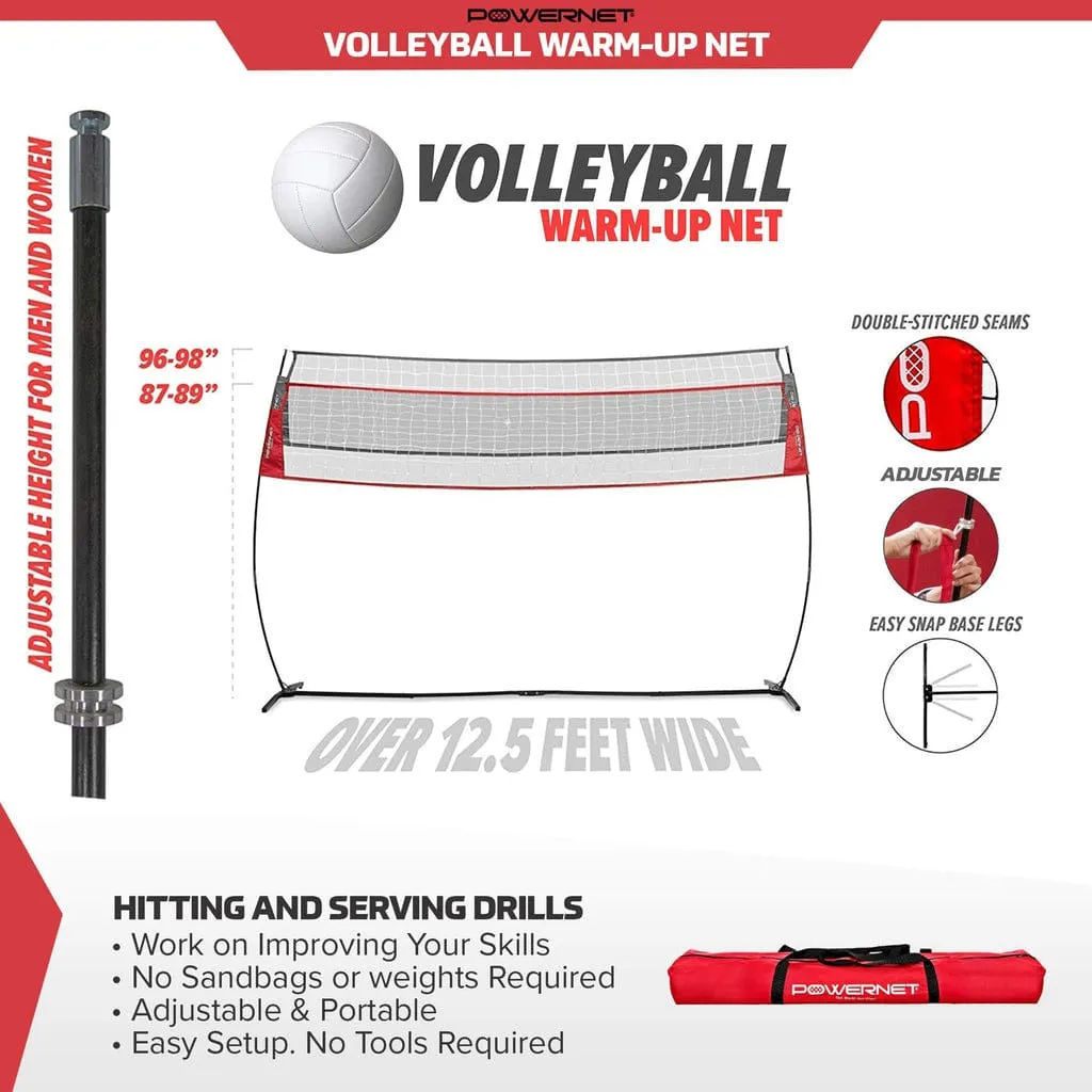 Powernet Freestanding Volleyball Warm Up Net 1178