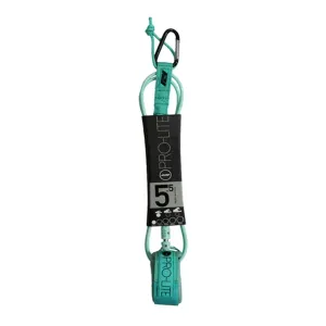 Pro-Lite Super Comp Double Swivel Surfboard Leash - 5'6"/Teal