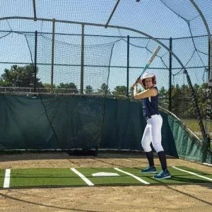 ProMounds 12' x 7' Pro Lined Artificial Turf Softball Batting Mat