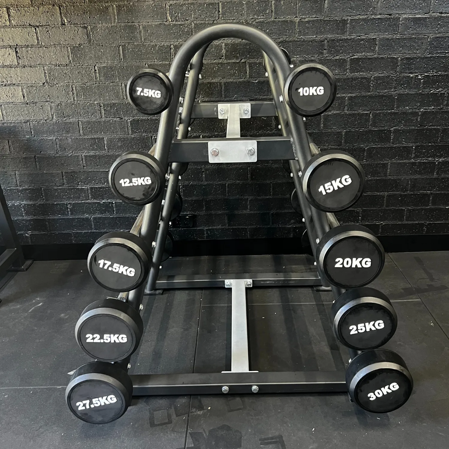 PU Fixed Straight Barbell Set 7.5kg - 30kg   Rack