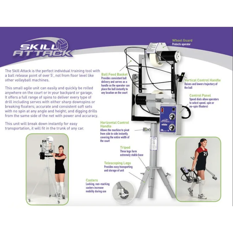 Skill Attack Volleyball Serving Machine by Sports Attack