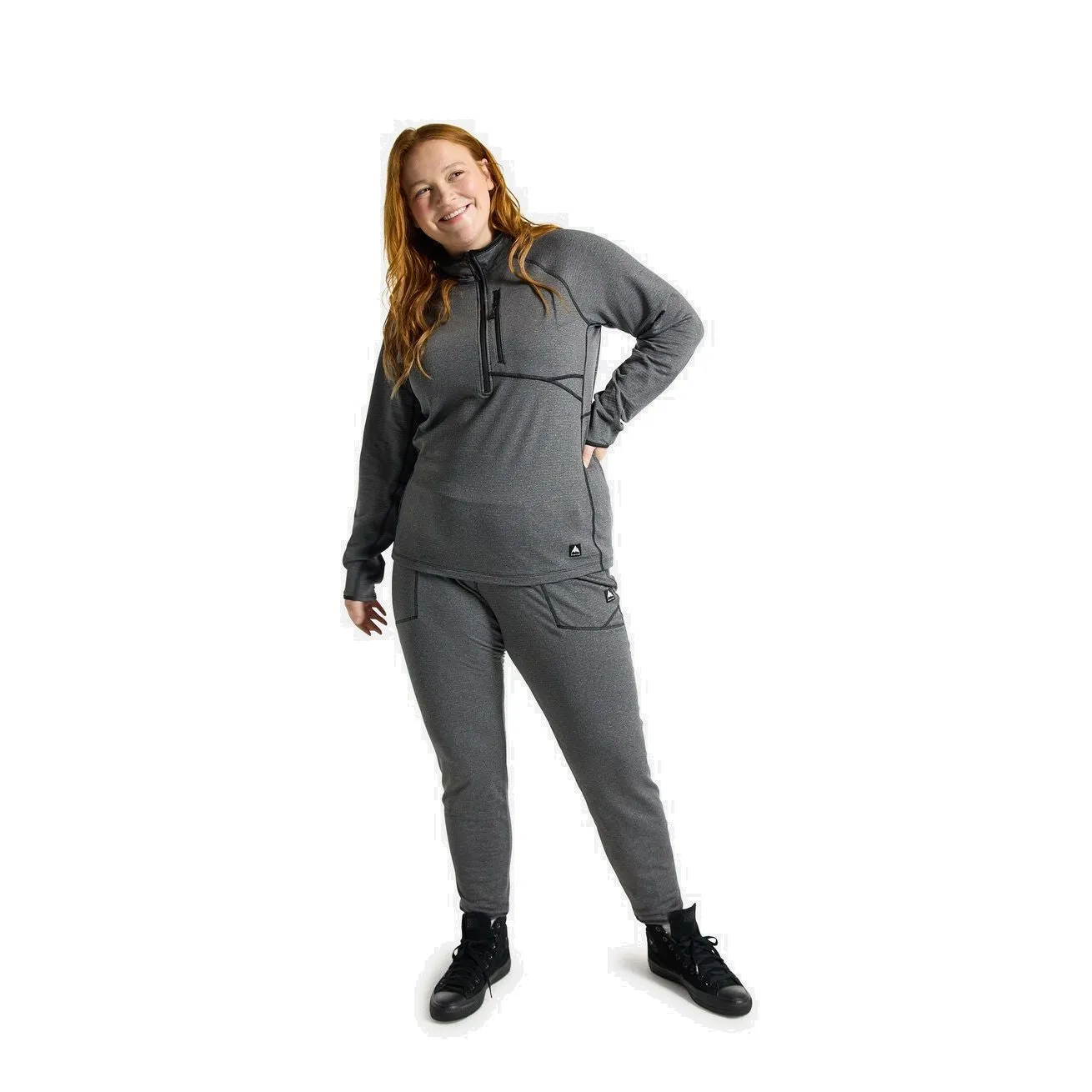 Women's Burton Stockrun Grid Half-Zip Fleece