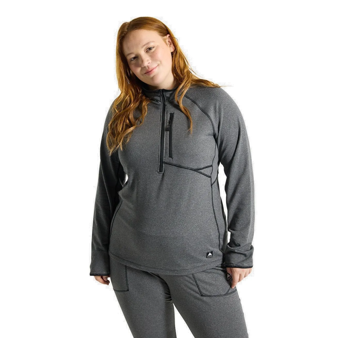 Women's Burton Stockrun Grid Half-Zip Fleece