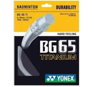 Yonex BG 65 TI Badminton Racket String - 10M SET